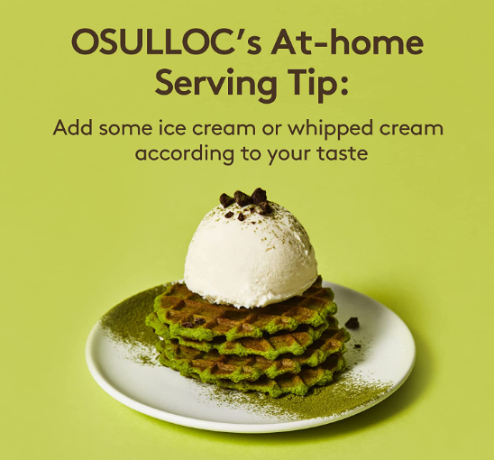 3 x OSULLOC Green Tea Waffles, 1 box X 8 pieces, from Korea by OSULLOC