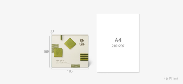 3 x OSULLOC Green Tea Biscuits(Green Tea Langue de Chat), 1 Box 10ea, from Korea by OSULLOC