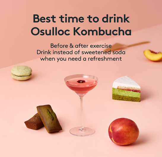 3 x Osulloc Kombucha Tea LycheePeach, 1 Box 10ea, from Korea by OSULLOC