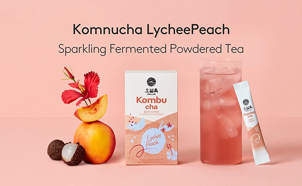 Osulloc Kombucha Tea LycheePeach, 1 Box 10ea, from Korea_KT