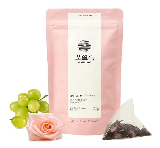 Osulloc Wedding Green Tea, 1 pack 20 tea bags, from Korea by OSULLOC