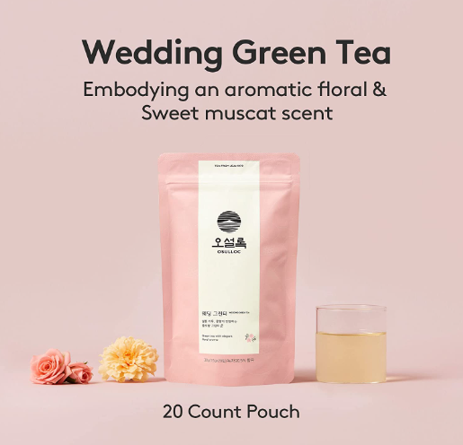 Osulloc Wedding Green Tea, 1 pack 20 tea bags, from Korea by OSULLOC