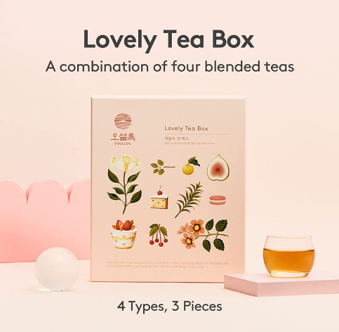 OSULLOC Lovely Tea Gift Set, 12EA (4 Flavors x 3EA) from Korea_KT