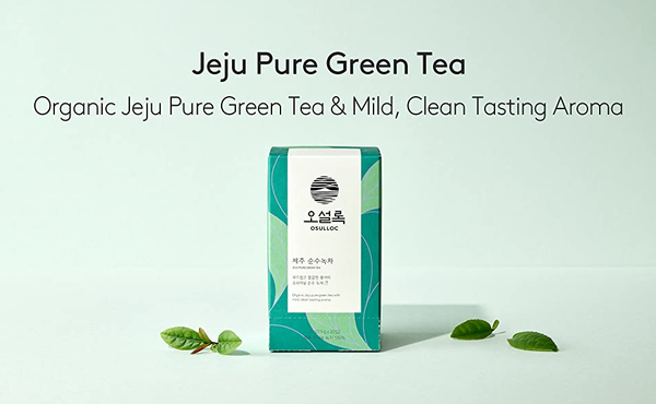 OSULLOC Jeju Pure Green Tea, 1 Box 20 Tea bags, from Korea by OSULLOC