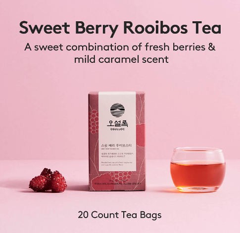 OSULLOC Sweet Berry Rooibos Tea, 1 Box 20ea, from Korea_KT