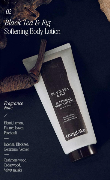 LONGTAKE Body Lotion Trial Kit (Body Lotion 45ml + Black Tea & Pig Body Lotion 45ml) from Korea by Longtake