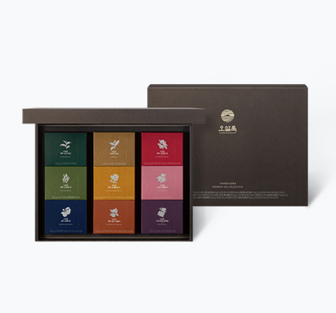 OSULLOC Premium Tea Collection Gift Set, 90 tea bags (9 Flavors x 10 tea bags), from Korea_KT