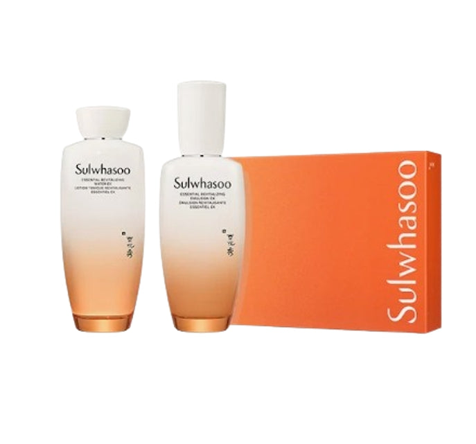 Sulwhasoo Essential Revitalizing Set with Korean herbal ingredients for hydration, radiance, and daily skin nourishment