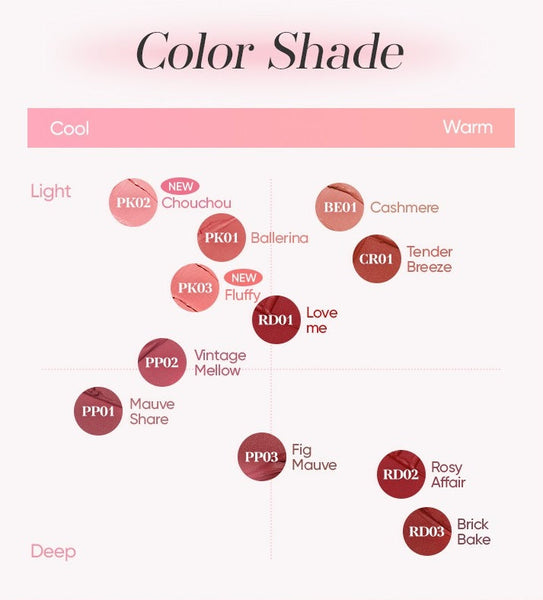 BANILA CO Sheer Velvet Veil Tint 3.8g, 13 Colours from Korea