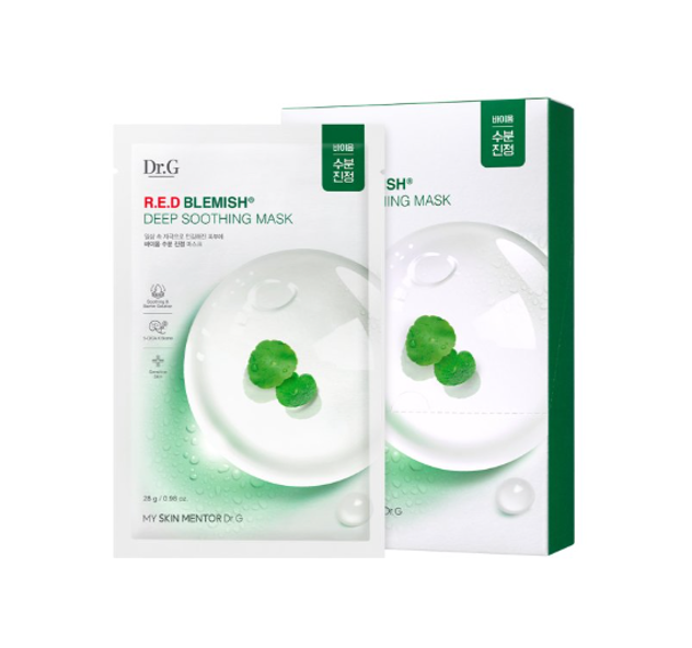 20 x Dr.G Red Blemish Deep Soothing Mask 28g from Korea