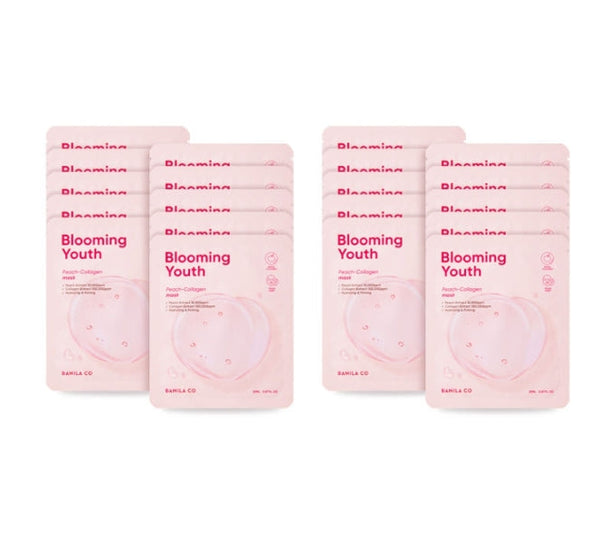 20 x BANILA CO Blooming Youth Peach Collagen Mask Sheet 20ml from Korea by BANILA CO