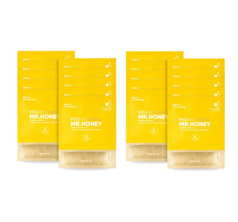 20 x BANILA CO Miss Flower & Mr. Honey Propolis Rejuvenating 2 Step Mask from Korea