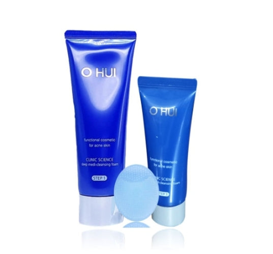 O HUI Clinic Science Deep Medi Cleansing Foam June 2025 Set (3 Items) from Korea