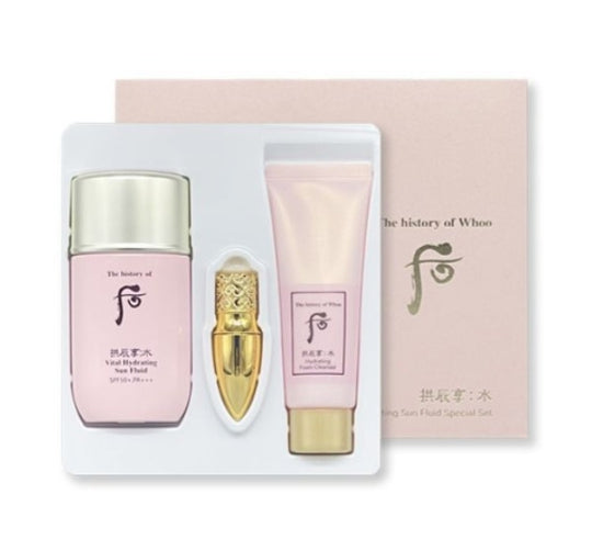 The History of Whoo Gongjinhyang:Soo Sooyeon Vital Hydrating Sun Fluid May 2024 Set (3 Items) from Korea