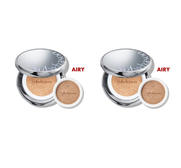 2 x New Sulwhasoo Perfecting Cushion AIRY Pack, 15g x 2, 7 Colours from Korea