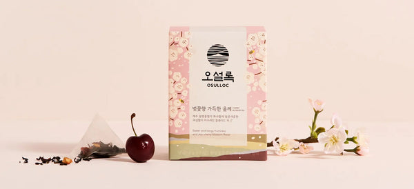 3 X OSULLOC Cherry Blossom Blended Tea, 1 Box 10 Tea Bags from Korea by OSULLOC