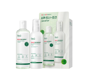 Dr.G Red Blemish Cica Soothing Toner + Balancing Essence Fluid Set (2 Items) from Korea