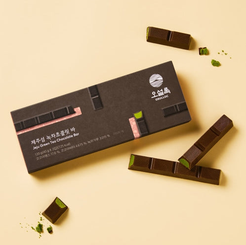 OSULLOC Green Tea Chocolate Bar, 1 Pack(3ea x 40g = 120g) from Korea_KT