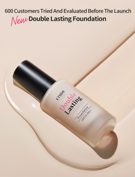 ETUDE Double Lasting Foundation, SPF35 PA++, 12 Colours from Korea