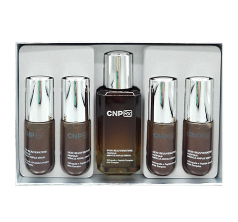 CNP RX Skin Rejuvenating Propolis Miracle Ampoule June 2024 Set (5 Items) with Samples (100pcs) from Korea