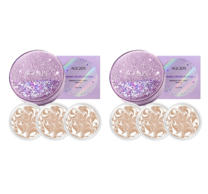 2 x AGE 20's The Origin Essence Shining Drops Edition White Latte #13 #21 #23 Pack (Main+Refill+Refill), SPF50+ PA+++ from Korea