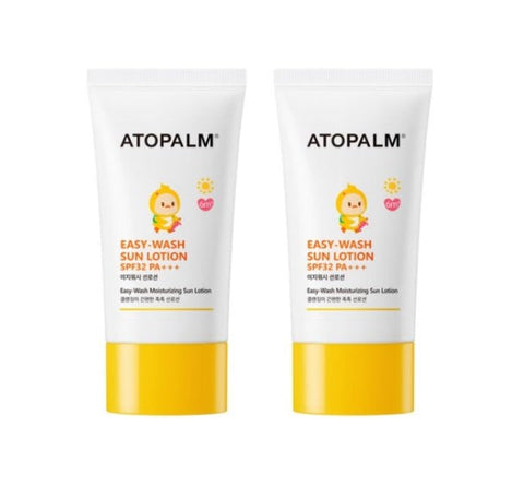 2 x ATOPALM Easy Wash Sun Lotion 60ml, SPF32 PA+++  from Korea