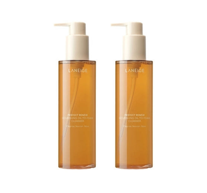 2 x LANEIGE Perfect Renew Nourishing Oil-to-Foam Cleanser 200ml