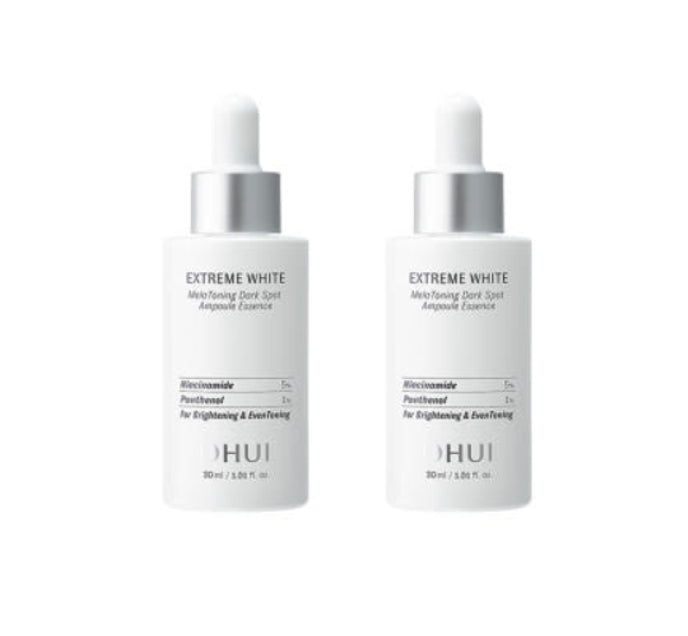 2 x O HUI Extreme White Melatoning Dark Spot Ampoule Essence 30ml from Korea