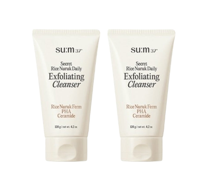 2 x Su:m37 Secret Rice Nuruk Daily Exfoliating Cleanser 120g from Korea