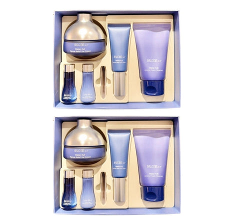 2 x Su:m37 Water-full Marine Relief Gel Cream Jumbo July 2025 Set (5 Items) from Korea