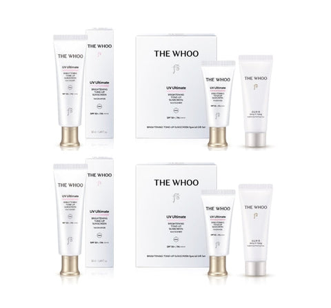 2 x The History of Whoo UV Ultimate Brightening Tone-Up Sunscreen Sep. 2025 Set(3 Items) from Korea
