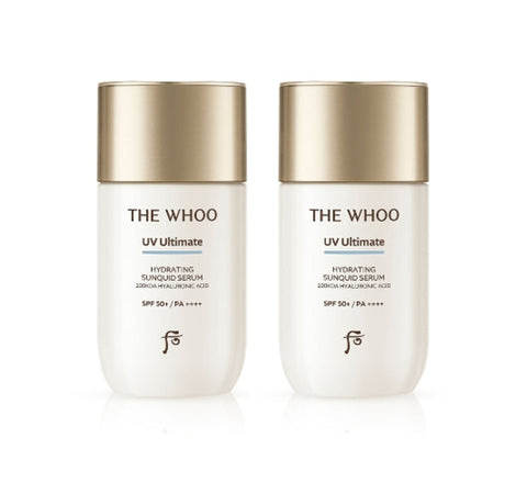 2 x The History of Whoo UV Ultimate Hydrating Sunquid Serum 60ml, SPF50+ from Korea