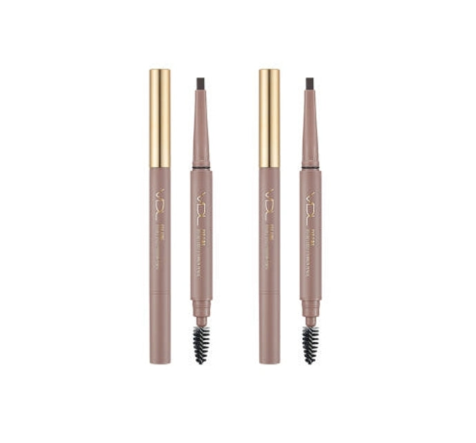 Overview# This eyebrow pencil’s unique double edge flat tip delivers a softer and defined look. Allows for a detailed stroke,