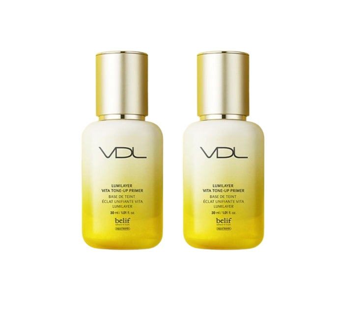 Overview# Lumilayer Vita Tone Up Primer is a cream-type, light yellow formula that looks like it's bursting with vitamins. 2 