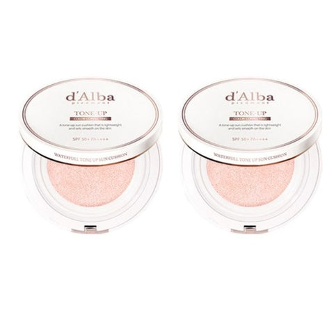 2 x d'Alba Waterfull Tone-Up Sun Cushion SPF50+ PA++++ 15g