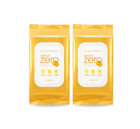 2 x BANILA CO Clean It Zero Mandarin C Vegan Cleansing Tissue (80 sheets) from Korea