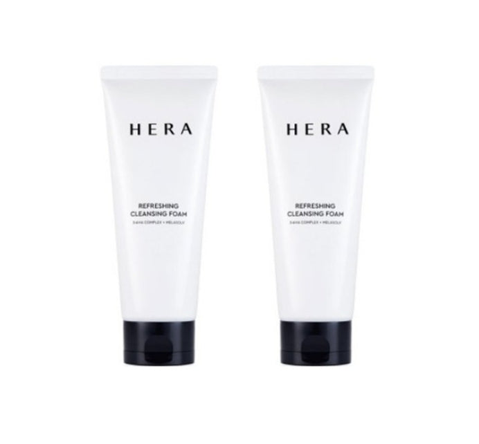 2 x HERA Refreshing Cleansing Foam 160g from Korea (Melasolv Program Deep Cleansing Foam) + Samples(2 Items)