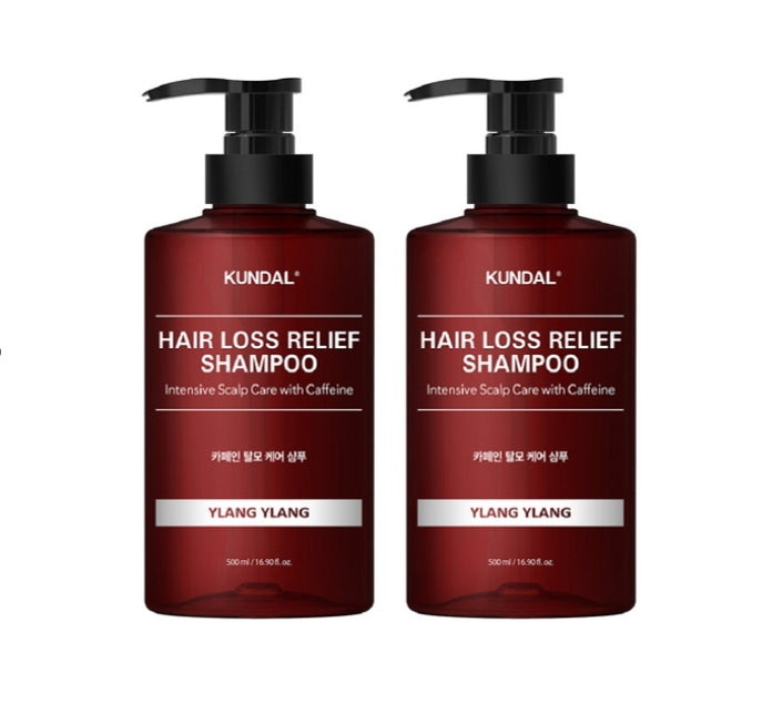 2 x KUNDAL Caffeine Anti-Hair Loss Shampoo Ylang Ylang 500ml