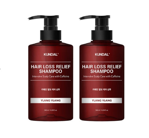 2 x KUNDAL Caffeine Anti-Hair Loss Shampoo Ylang Ylang 500ml