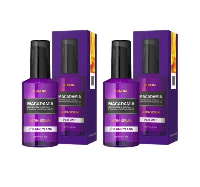 2 x KUNDAL Macadamia Ultra Hair Serum Ylang Ylang 100ml