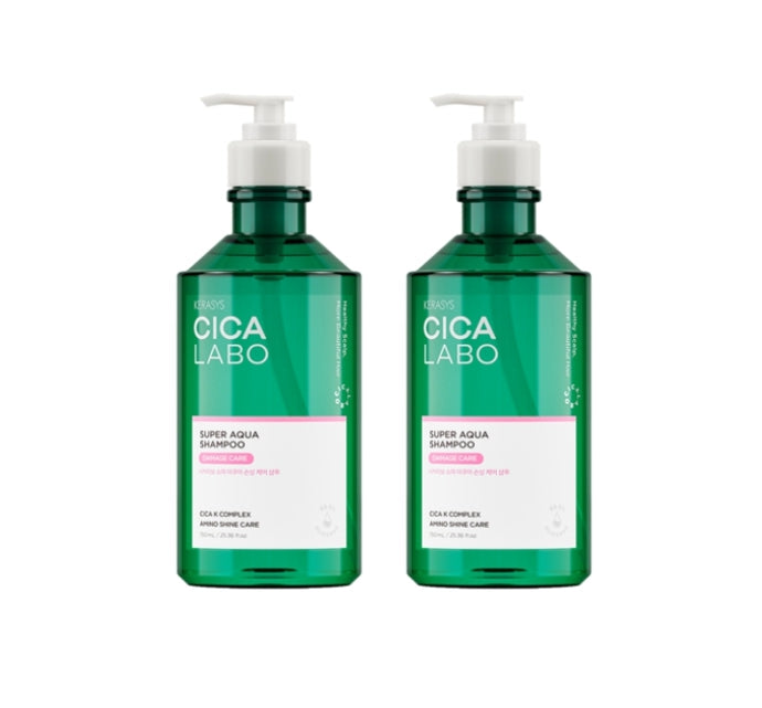 2 x Kerasys CICA LABO Super Aqua Shampoo 750ml from Korea