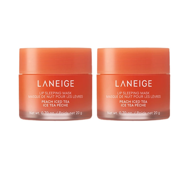 2 x LANEIGE Lip Sleeping Mask EX Peach Iced Tea 20g