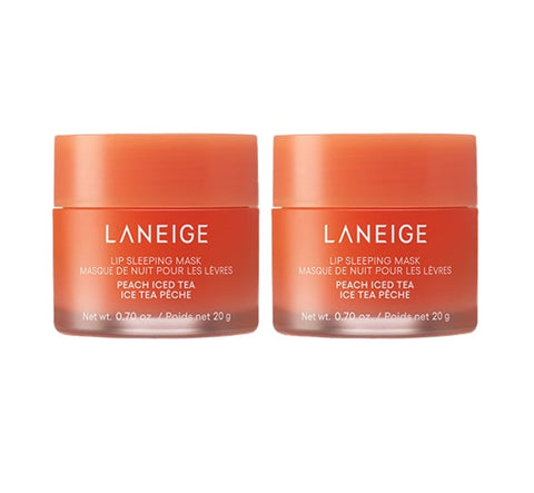 2 x LANEIGE Lip Sleeping Mask EX Peach Iced Tea 20g