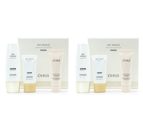 2 x O HUI Day Shield Perfect Sun Black July 2025 Set (3 Items) from Korea