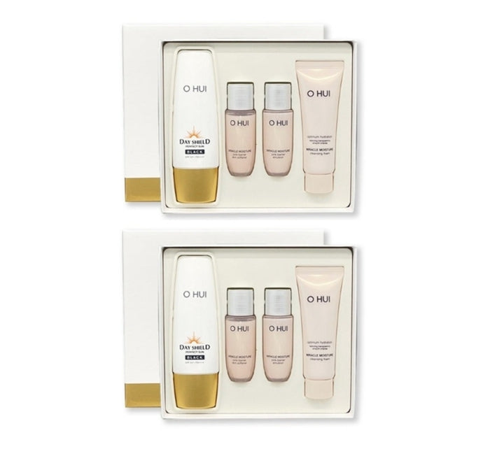 2 x O HUI Day Shield Perfect Sun Black SPF50+ PA++++ Set (4 Items) April 2025 from Korea
