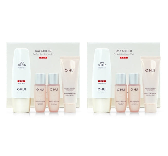 2 x O HUI Day Shield Perfect Sun Red Set (4 Items) May 2025 from Korea