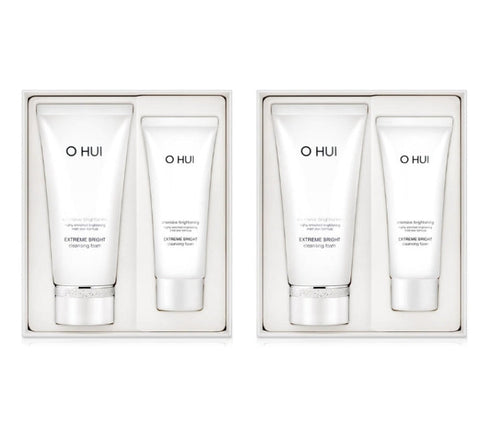 2 x O HUI Extreme White Bright Cleansing Foam July 2025 Set (2 Items) from Korea