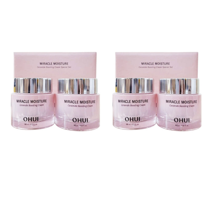 2 x O HUI Miracle Moisture Ceramide Boosting Cream Duo Edition April 2025 Set (2 Items) from Korea