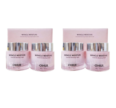 2 x O HUI Miracle Moisture Ceramide Boosting Cream Duo Edition April 2025 Set (2 Items) from Korea