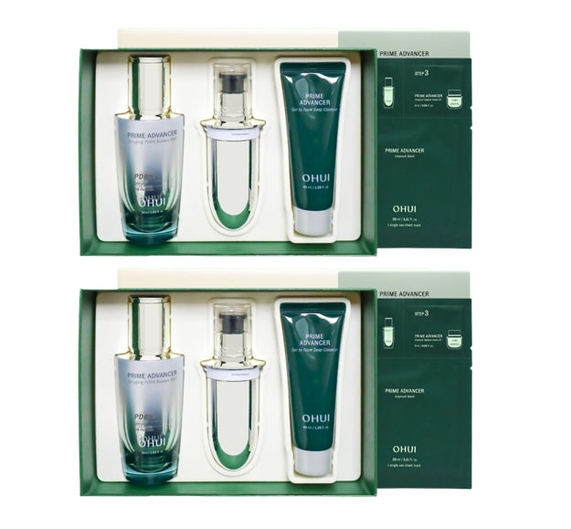 2 x OHUI Prime Advancer De-Aging PDRN Booster Shot Double July 2025 Set (4 Items) from Korea by O HUI